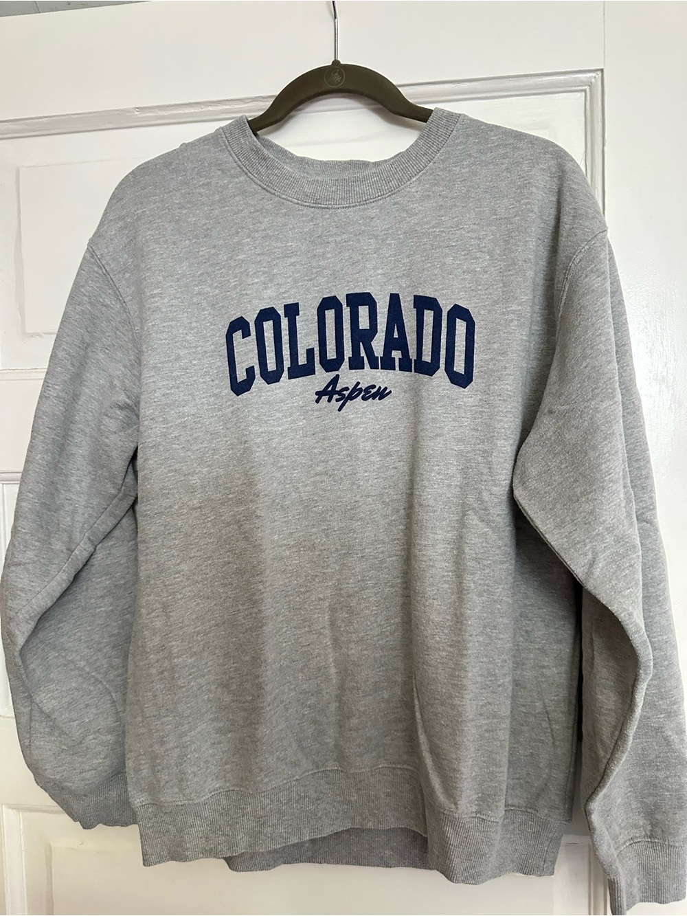 Nordstrom Grey Crewneck Sweatshirt with Navy Colorado Aspen Logo